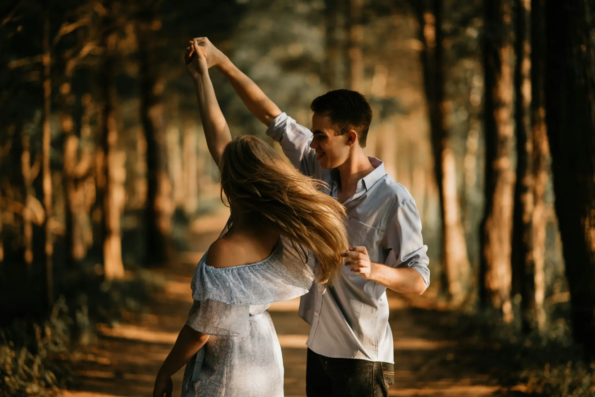A man and woman dancing