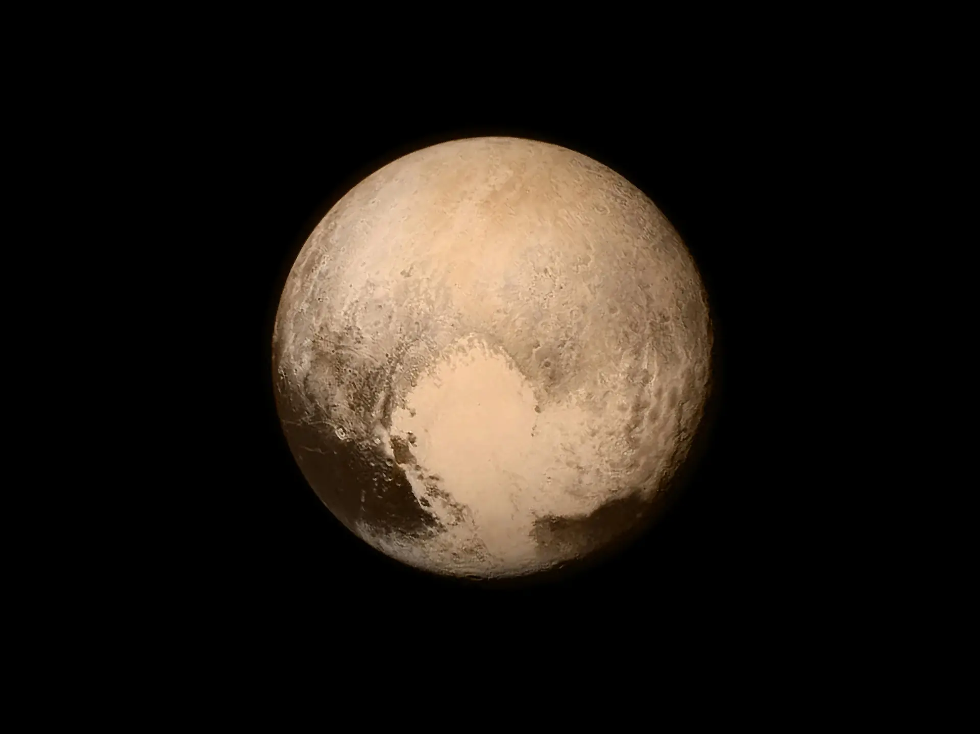 The dwarf planet pluto in space.