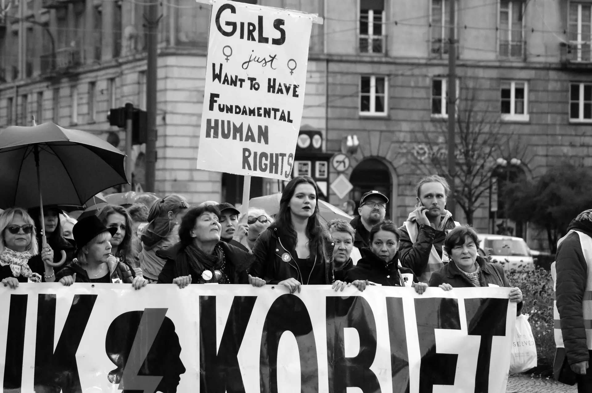 Women demonstrating for their rights